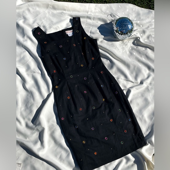 Adam Douglass x Adrianna Papéll jeweled black cocktail dress - Picture 3 of 9